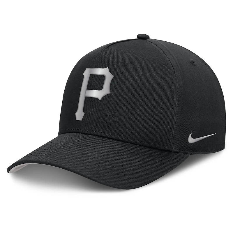 Men's Nike Black Pittsburgh Pirates Rise Dri-FIT A-Frame Adjustable Hat