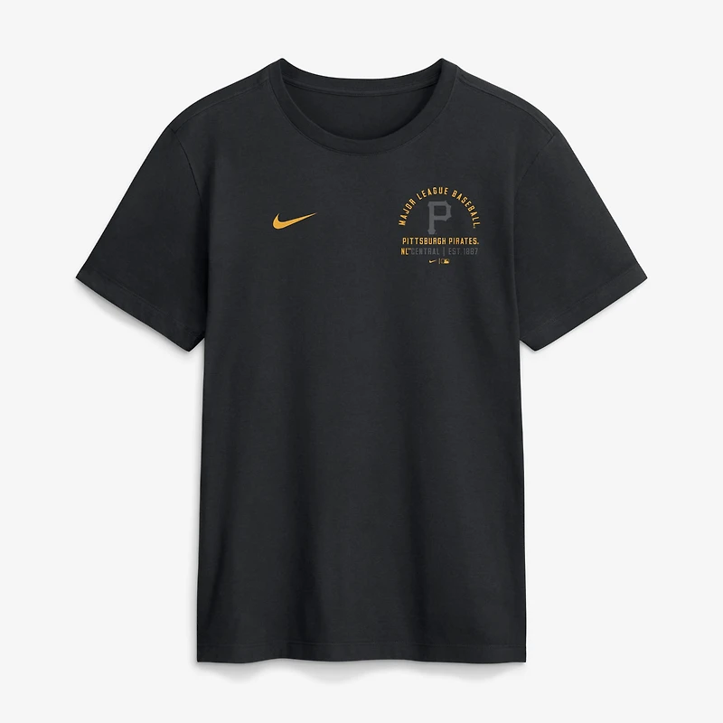 Men's Nike Black Pittsburgh Pirates Split Logo T-Shirt