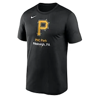 T-shirt Nike noir Pittsburgh Pirates Stadium Legend Performance pour homme