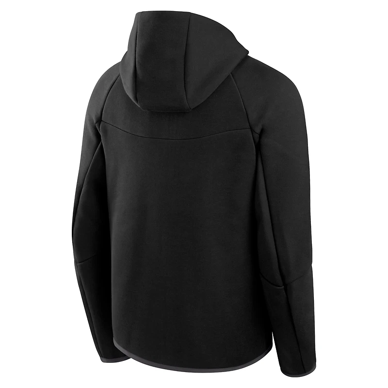 Sweat à capuche zippé Nike Tech Fleece noir Pittsburgh Pirates pour homme