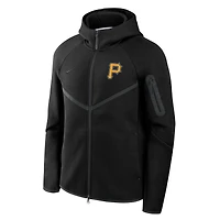 Men's Nike Black Pittsburgh Pirates Tech Fleece Raglan Full-Zip Windrunner Hoodie