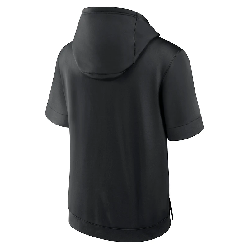 Men's Nike Black Pittsburgh Pirates Tri Code Lockup Short Sleeve Pullover Hoodie