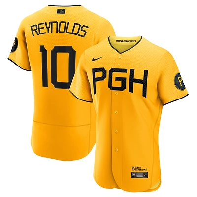 Men's Nike Bryan Reynolds Gold Pittsburgh Pirates City Connect Authentic Player Jersey