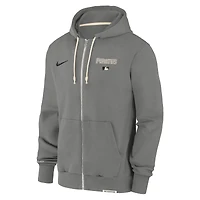 Sweat à capuche entièrement zippé Nike Charcoal Pittsburgh Pirates Authentic Collection Travel Performance pour homme