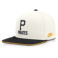 Casquette Nike crème/noire Pittsburgh Pirates Cooperstown Pro Dri-FIT Snapback pour homme