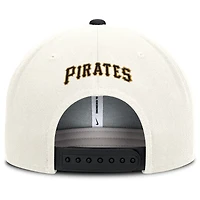 Casquette Nike crème/noire Pittsburgh Pirates Cooperstown Pro Dri-FIT Snapback pour homme