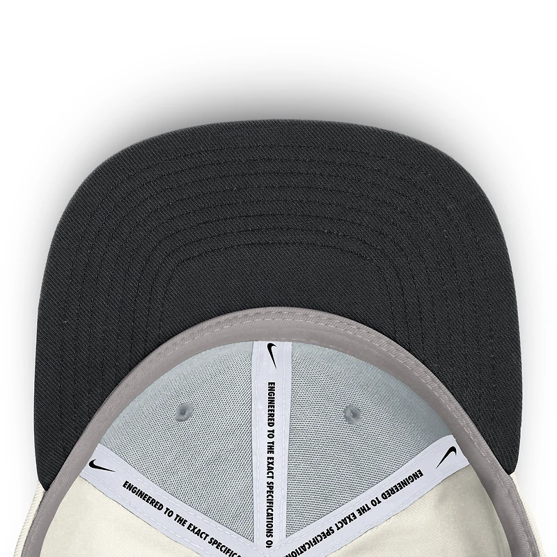 Casquette Nike crème/noire Pittsburgh Pirates Cooperstown Pro Dri-FIT Snapback pour homme