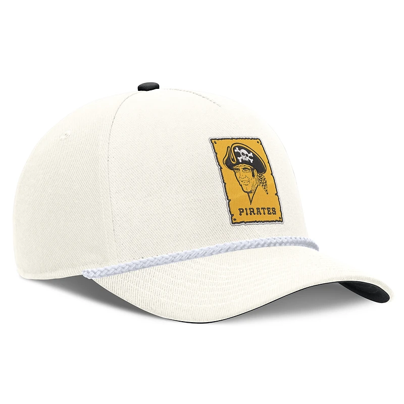 Casquette ajustable Nike crème Pittsburgh Pirates Cooperstown Rise pour homme