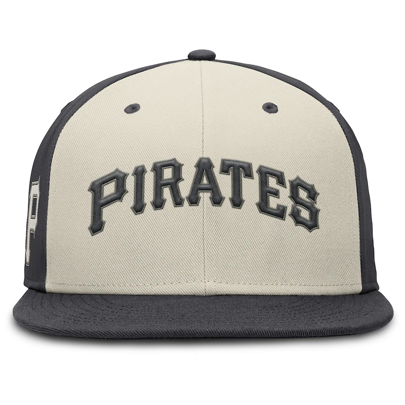Men's Nike  Cream Pittsburgh Pirates Dri-FIT True Fitted Hat