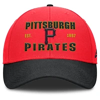 Men's Nike Crimson/Black Pittsburgh Pirates Neon 90s Rise Adjustable Hat