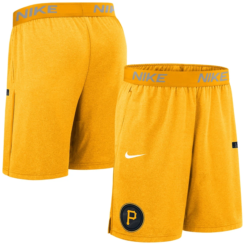 Men's Nike  Gold Pittsburgh Pirates Authentic Collection City Connect Performance Knit Shorts