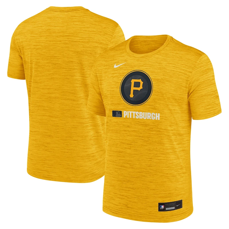 T-shirt Nike Gold Pittsburgh Pirates Authentic Collection City Connect Velocity Dri-FIT pour homme