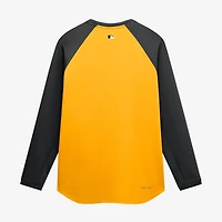 Sweat-shirt raglan Nike Dri-FIT Authentic Collection pour homme, couleur or, Pittsburgh Pirates
