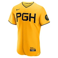 Men's Nike  Gold Pittsburgh Pirates City Connect Authentic Jersey