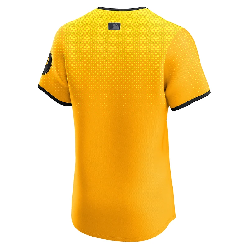 Men's Nike Gold Pittsburgh Pirates City Connect  Elite Jersey