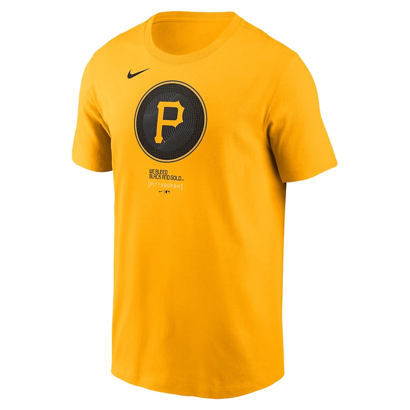 Men's Nike Gold Pittsburgh Pirates City Connect Large Logo T-Shirt