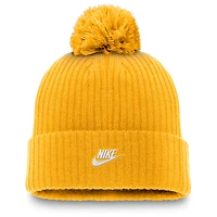 Bonnet en tricot à revers avec pompon Nike Gold Pittsburgh Pirates Collection Cooperstown pour homme