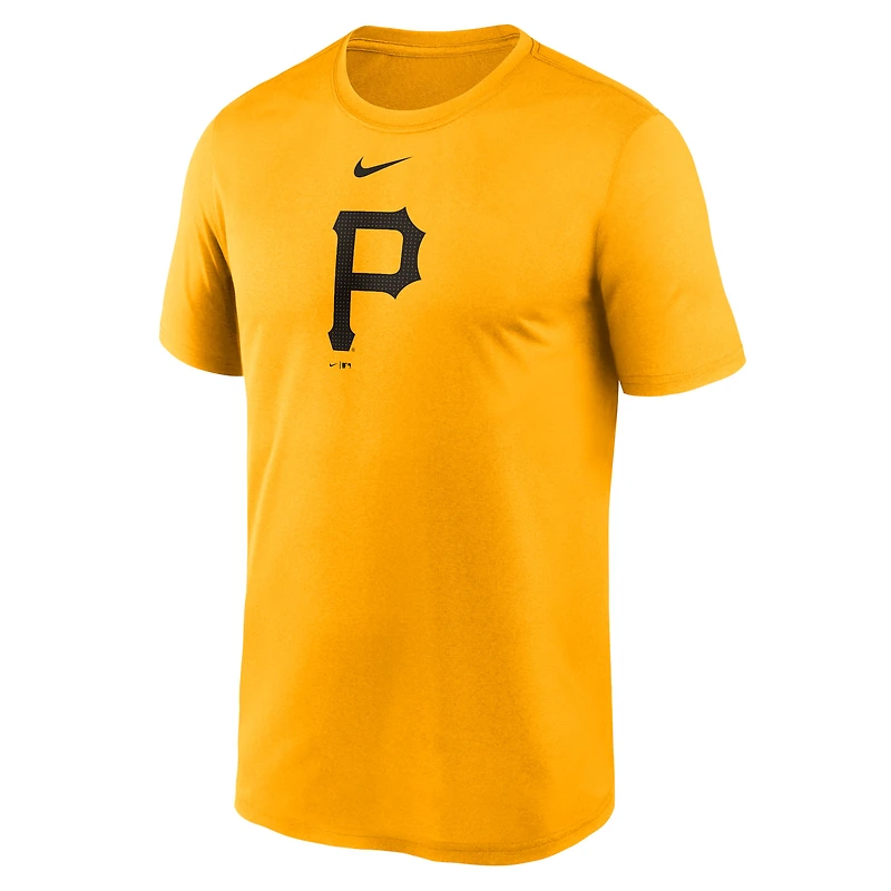 T-shirt de performance Nike Gold Pittsburgh Pirates Legend Fuse avec grand logo pour homme