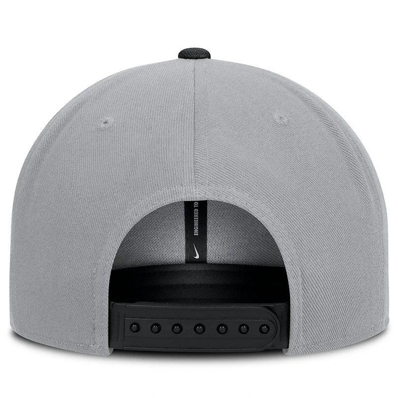 Casquette snapback Nike grise/noire Pittsburgh Pirates Primetime Pro Dri-FIT pour homme