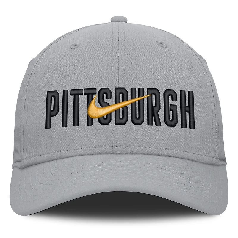 Men's Nike Gray Pittsburgh Pirates Primetime Rise Dri-FIT Flex Hat