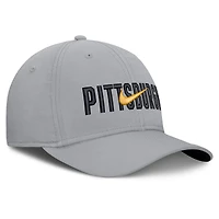 Casquette Nike grise Pittsburgh Pirates Primetime Rise Dri-FIT Flex pour homme