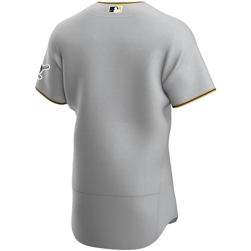 Maillot d'équipe authentique Nike Pittsburgh Pirates Road pour homme, gris