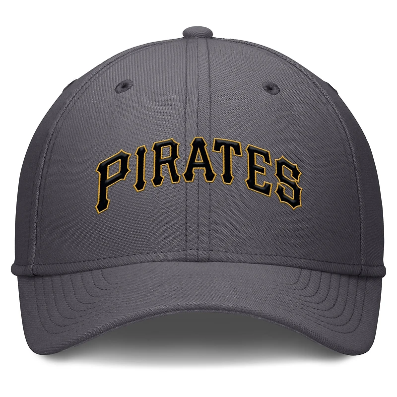 Casquette Nike Performance Flex grise pour homme avec logo Swoosh des Pirates de Pittsburgh