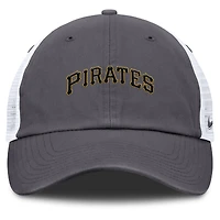 Casquette de camionneur ajustable Nike grise Pittsburgh Pirates Wordmark Club pour homme