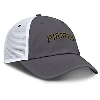 Men's Nike Gray Pittsburgh Pirates Wordmark Club Adjustable Trucker Hat