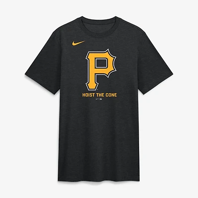 T-shirt Nike Heather Black Pittsburgh Pirates Hoist the Cone Tri-Blend pour homme