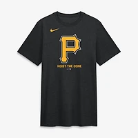 T-shirt Nike Heather Black Pittsburgh Pirates Hoist the Cone Tri-Blend pour homme