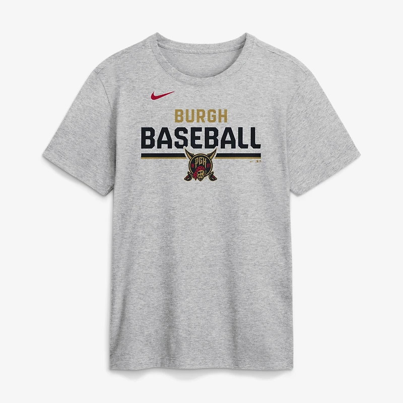 Men's Nike Heather Gray Pittsburgh Pirates 2026 City Connect Stacked Team Phrase T-Shirt