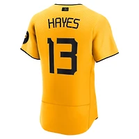 Men's Nike Ke'Bryan Hayes Gold Pittsburgh Pirates City Connect Authentic Player Jersey