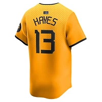 Men's Nike Ke'Bryan Hayes Gold Pittsburgh Pirates City Connect Limited Player Jersey