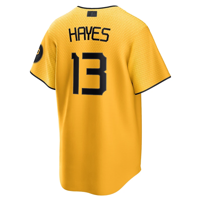 Maillot de joueur réplique Nike Ke'Bryan Hayes doré Pittsburgh Pirates City Connect pour homme