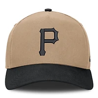 Casquette ajustable Nike Pittsburgh Pirates Rise A-Frame kaki/noir pour homme