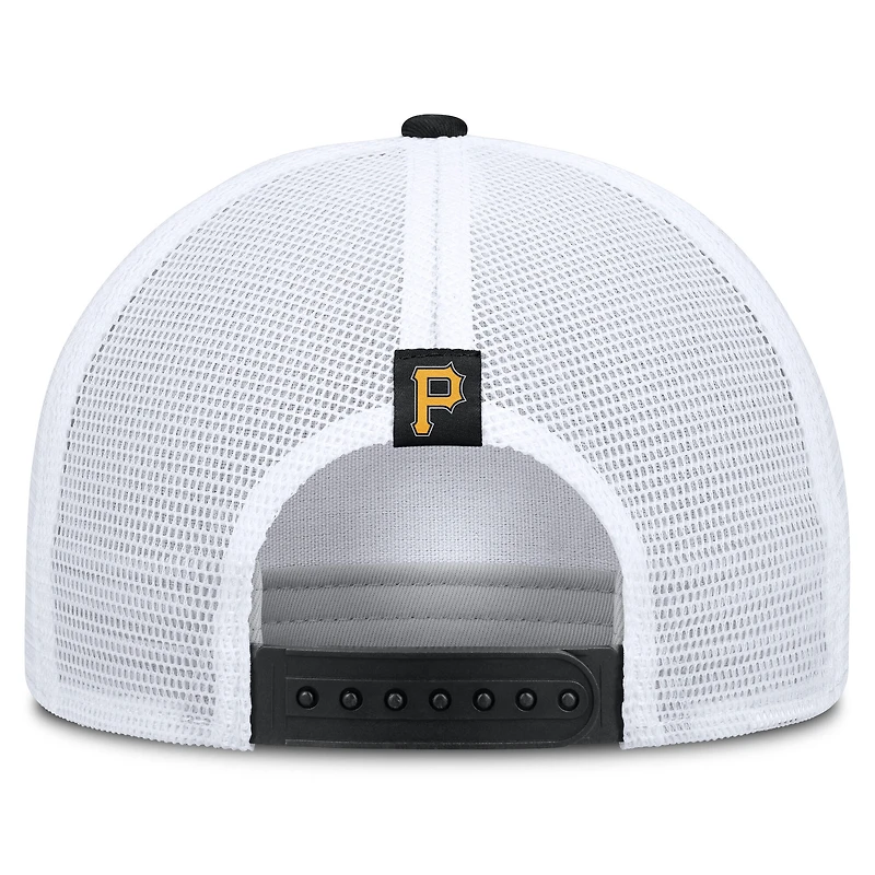 Men's Nike  Khaki/Black Pittsburgh Pirates Rise A-Frame Trucker Adjustable Hat
