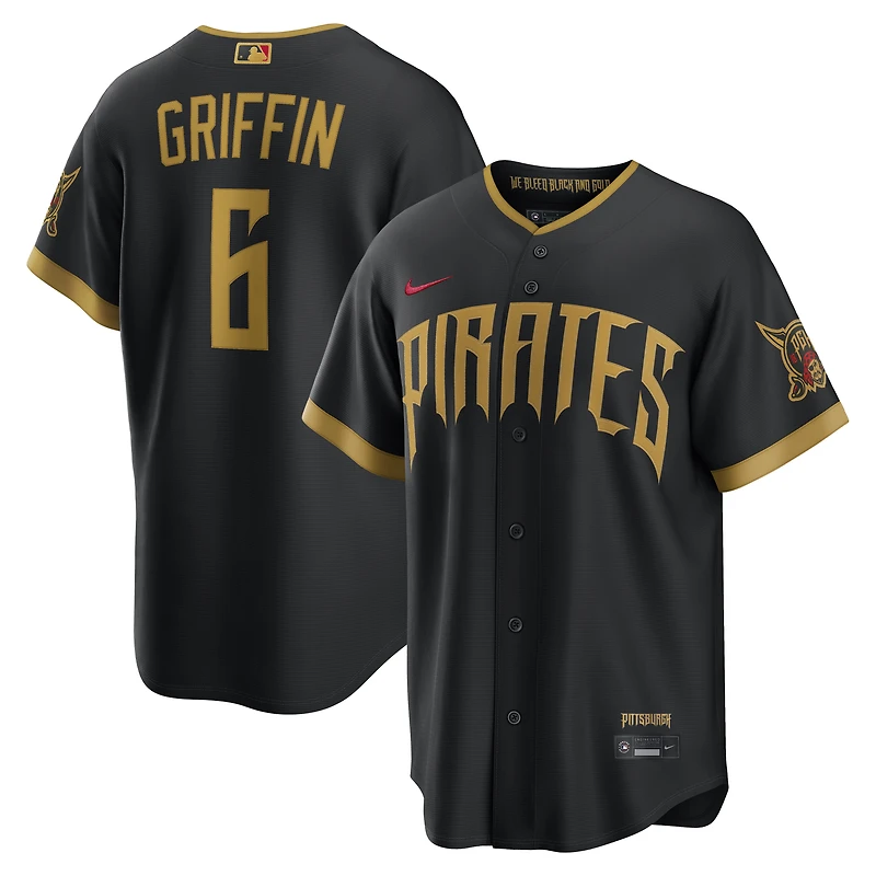 Men's Nike Konnor Griffin Black Pittsburgh Pirates 2026 City Connect Stadium Jersey