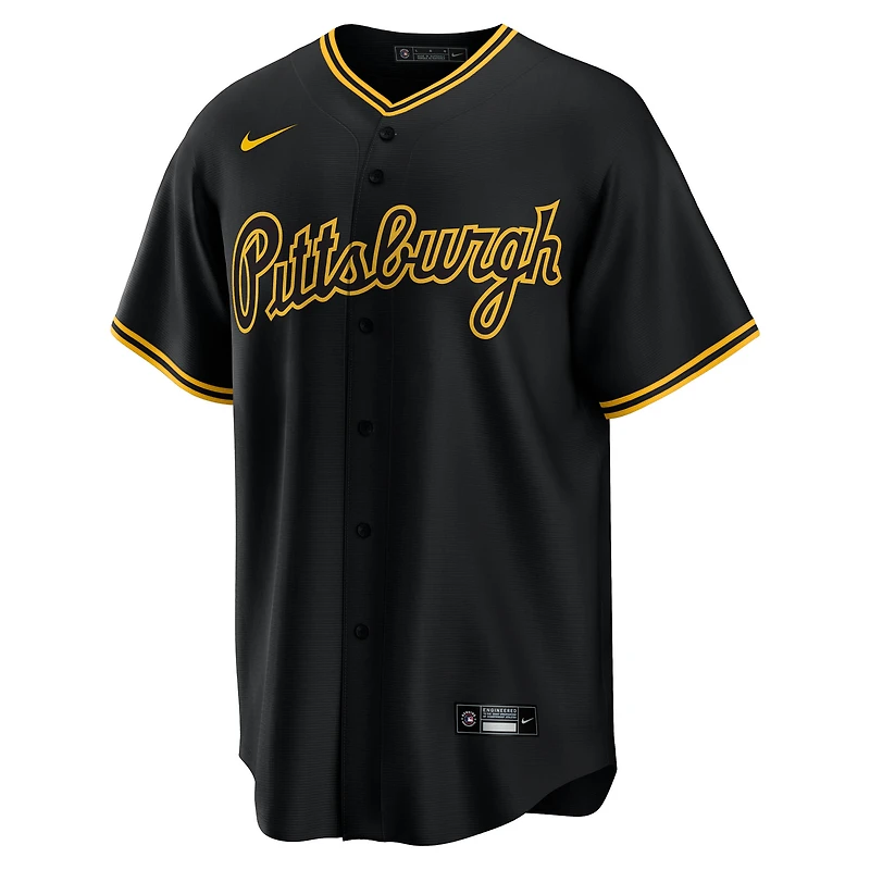 Men's Nike Konnor Griffin Black Pittsburgh Pirates Alternate Replica Jersey