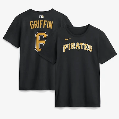 Men's Nike Konnor Griffin Black Pittsburgh Pirates Name & Number T-Shirt