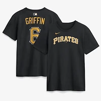 Men's Nike Konnor Griffin Black Pittsburgh Pirates Name & Number T-Shirt