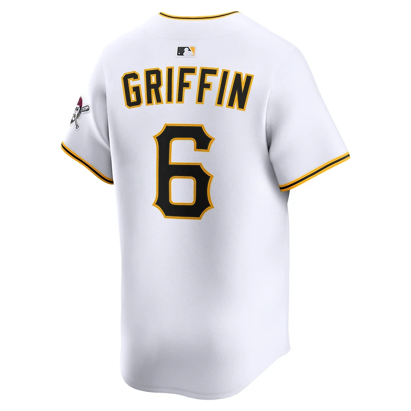 Men's Nike Konnor Griffin White Pittsburgh Pirates Home Limited Jersey