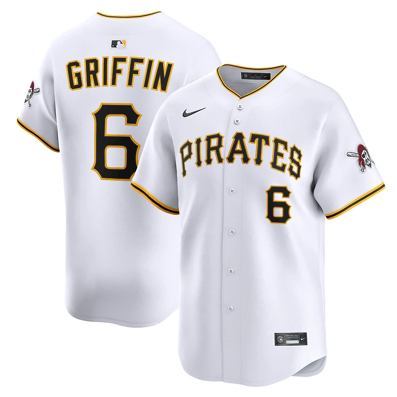 Maillot domicile Nike Konnor Griffin blanc Pittsburgh Pirates pour homme