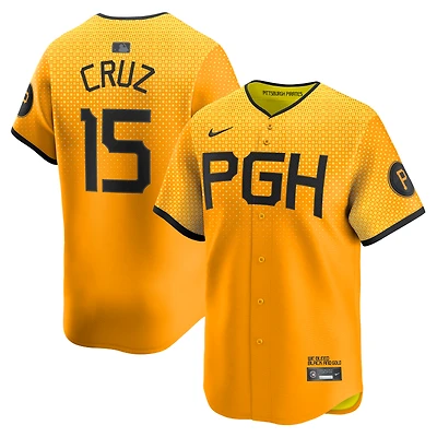 Maillot Nike Oneil Cruz Gold Pittsburgh Pirates City Connect Limited pour homme