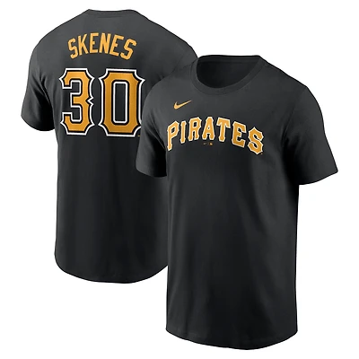T-shirt Nike Paul Skenes pour hommes, noir, Pittsburgh Pirates Fuse, nom et numéro