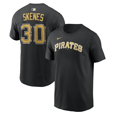 Men's Nike Paul Skenes Black Pittsburgh Pirates Home Name & Number T-Shirt