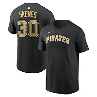Men's Nike Paul Skenes Black Pittsburgh Pirates Home Name & Number T-Shirt