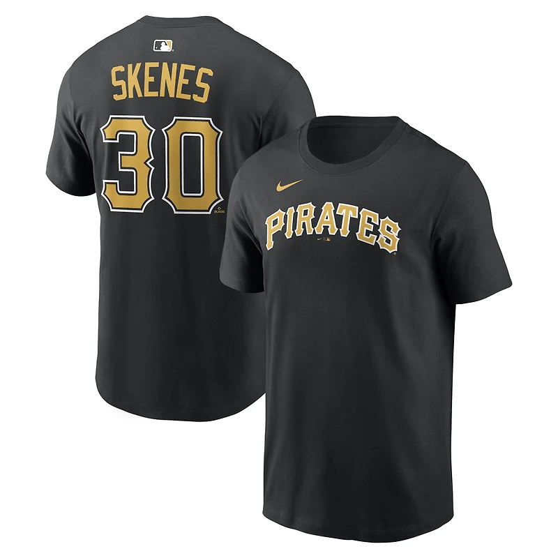 Men's Nike Paul Skenes Black Pittsburgh Pirates Name & Number T-Shirt