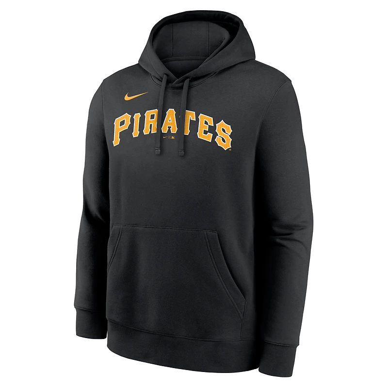 Men's Nike Paul Skenes Black Pittsburgh Pirates Player Name & Number Club Fleece Pullover Hoodie