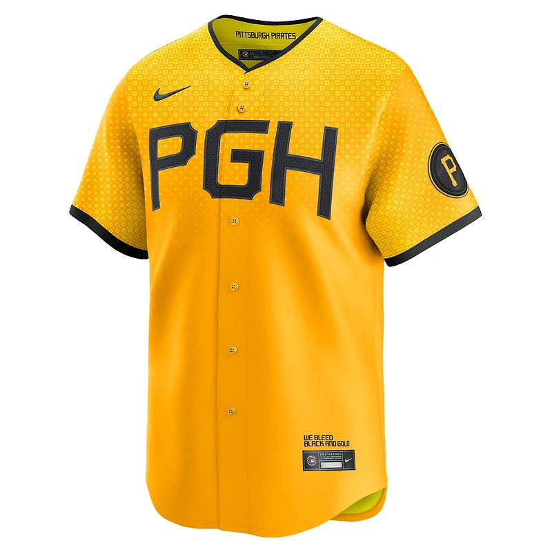 Men's Nike Paul Skenes Gold Pittsburgh Pirates City Connect Limited Player Jersey